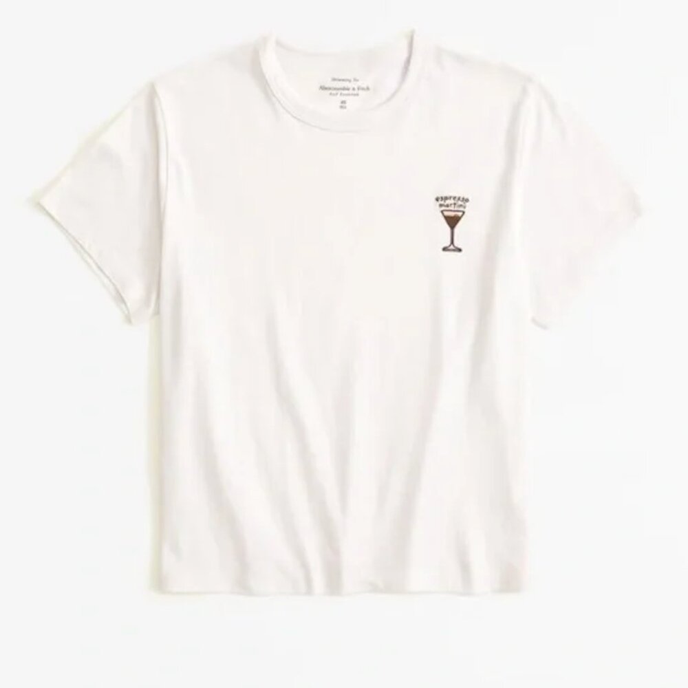 Abercrombie & Fitch Espresso Martini Tshirt Shirt - Beige, Medium